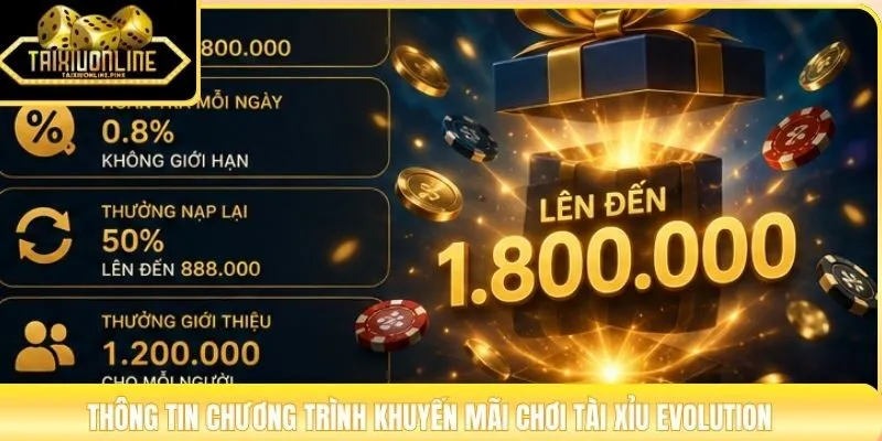 Thông tin chương trình khuyến mãi chơi tài xỉu Evolution