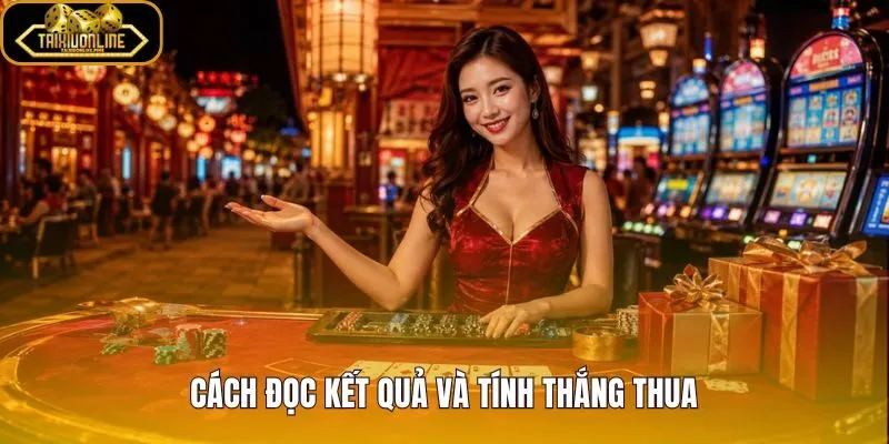 Đối chiếu tổng điểm ba xúc xắc với từng mục cược đã đặt