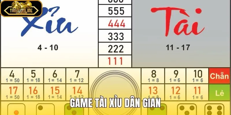 Game Tài Xỉu Dân Gian