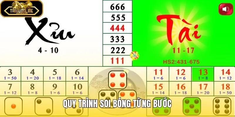 Soi bóng hột tài xỉu theo ba bước từ quan sát đến ghi mẫu hình